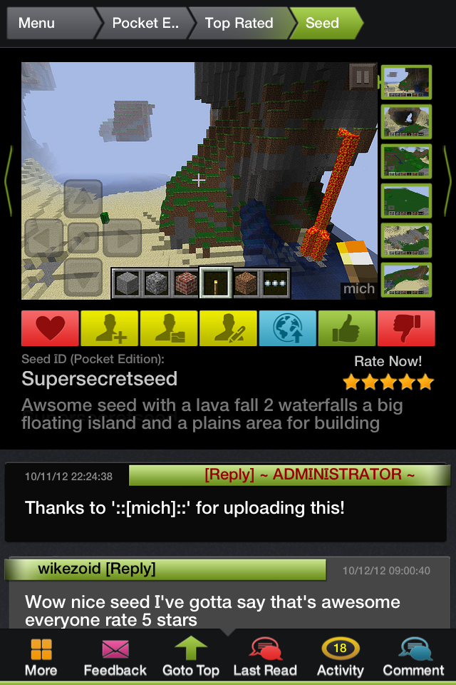 Ultimate Seeds for Minecraft iPhone
